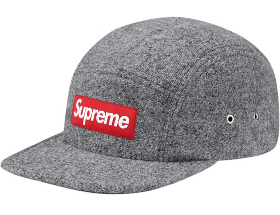 Supreme Tweed Black And White 5 Panel Cap –