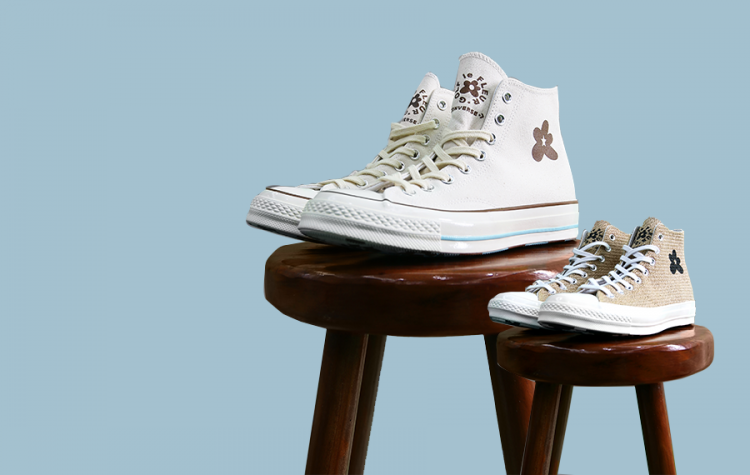 Converse le outlet fleur burlap